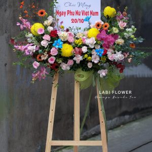 Kệ hoa Lan hồ điệp tím cúc mẫu đơn