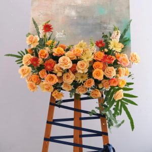 Kệ hoa Hồng cam đồng tiền