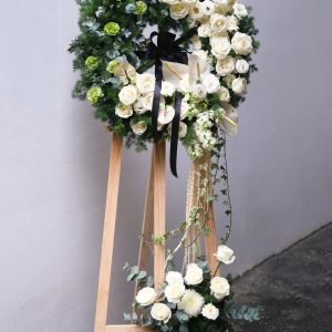 Kệ hoa Cẩm chướng xanh phối hồng trắng